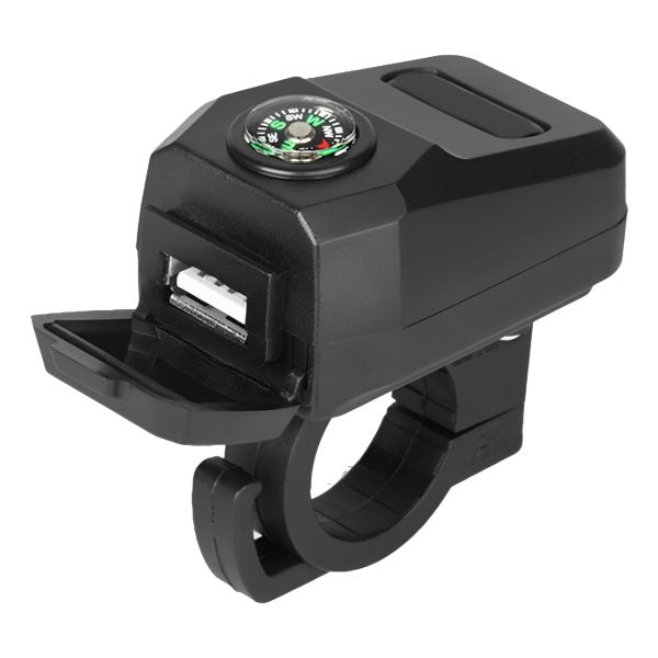 MotoCharge Pro – USB Charger with Compass (Waterproof, 36–105V)